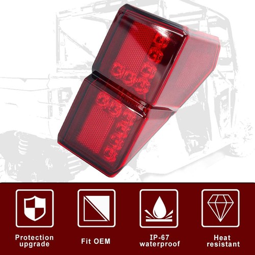 Red UTV Rear Brake Tail Light For 2018-2023 Polaris Ranger 1000 XP/Crew 2413766 - Picture 4 of 22