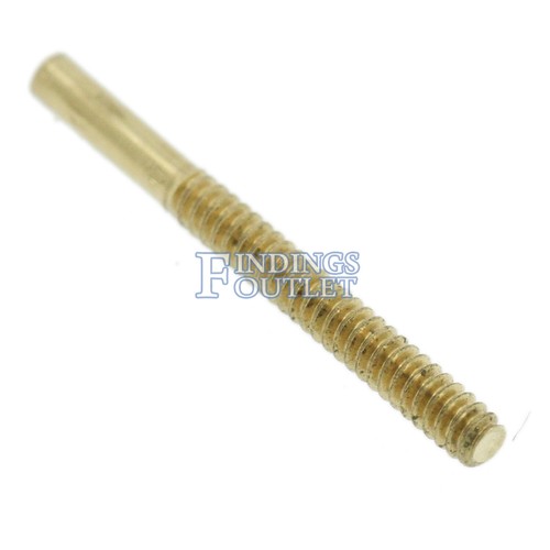 14K Yellow Gold Solid Threaded Screw Earring Post 18 Gauge Thick 0.375" Long USA - Picture 3 of 6