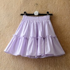 Lady Ruffles Skirt Petticoat Underskirts Half Slip Tutu Short Pleated Frill Chic