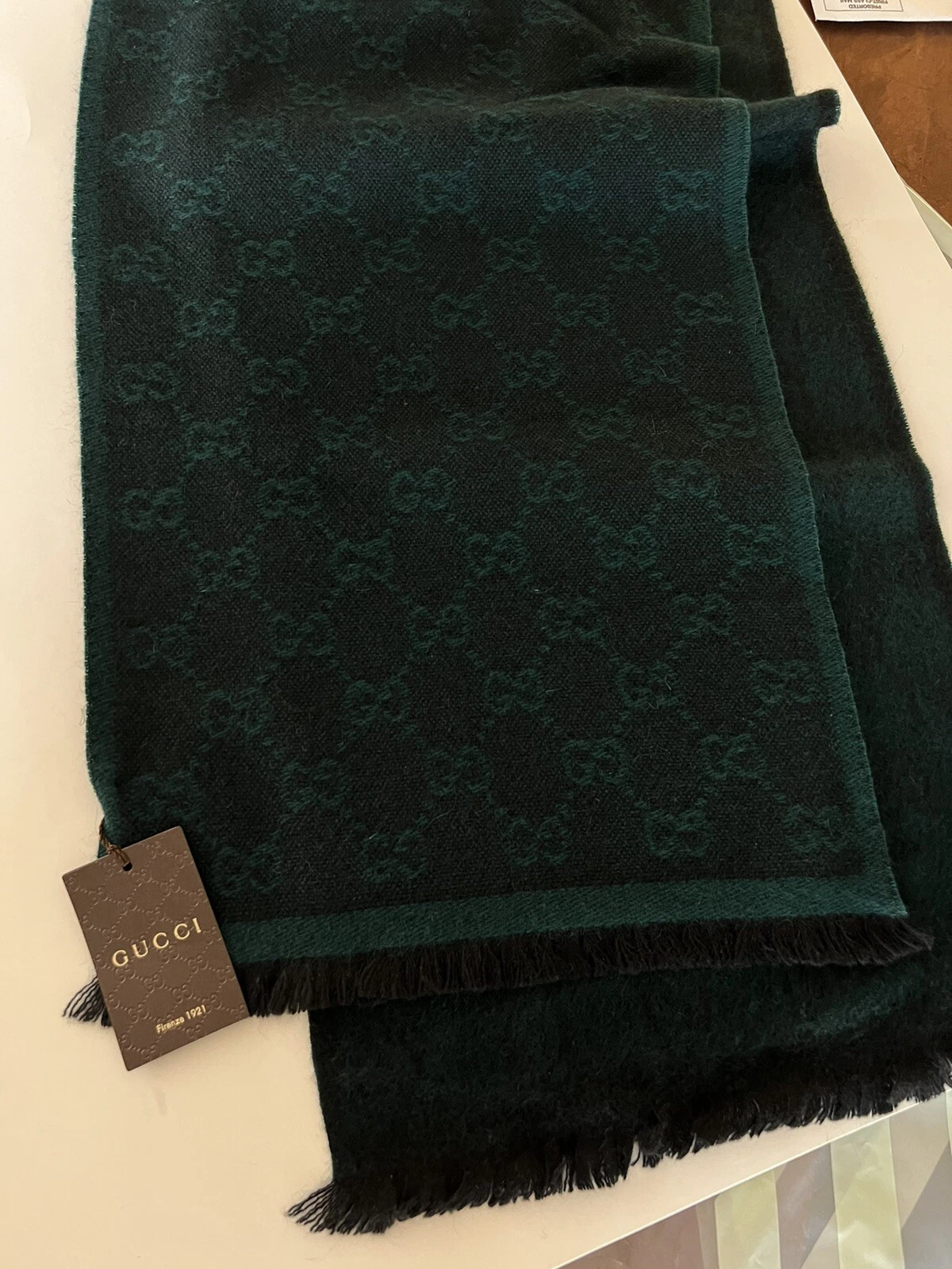 Foulard Gucci neuve GG laine et angora Gucciissima