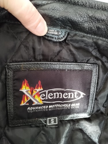 Xelement Womens Black Leather Motorcycle Motocross Biker Jacket Sz S - Picture 10 of 14