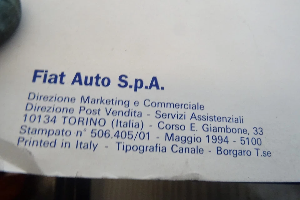 manuale officina Fiat Ulysse carrozzeria impianto elettrico originale - Immagine 4 di 4