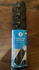 SlipX Solutions 16 in. x 39 in. Extra Long Bath Mat in Black