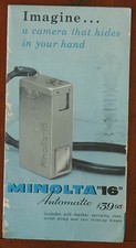 MINOLTA 16 SALES BROCHURE/50980
