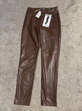 Rewash Juniors Brown Vegan Leather Skinny Pants Size 5