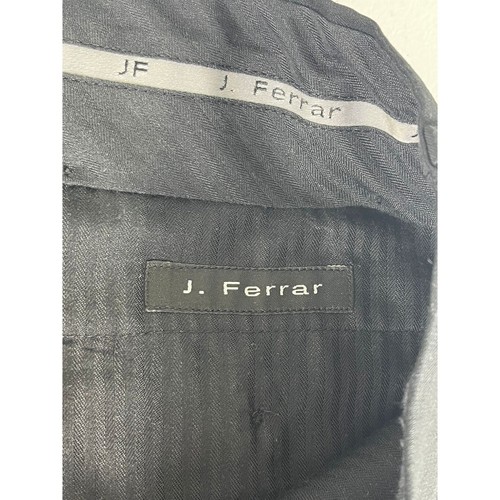 J. Ferrar Straight Leg Dress Pants Men's 38 Black Pockets Flat Front Casual Work - Picture 3 of 7