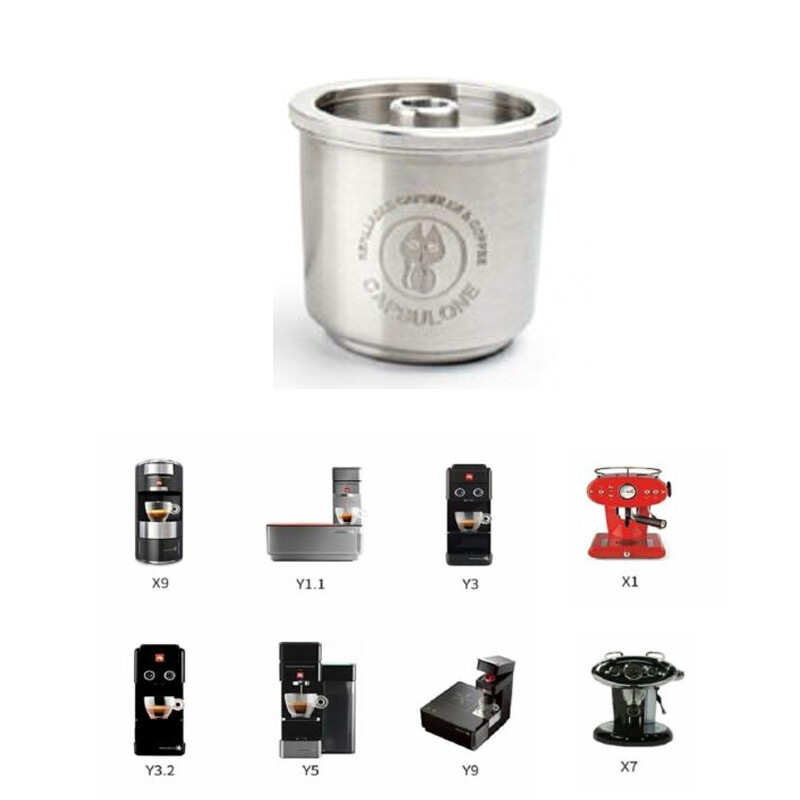 Stainless Steel Reusable Capsule Shell Refill Cup Pods For Illy Coffee Maker
