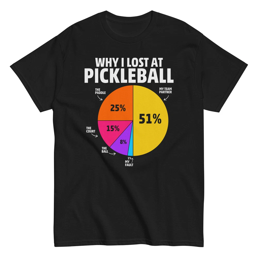 Pickleball Funny Men's Women's Shirt Why I Lose at Pickleball Pickleballers Gift