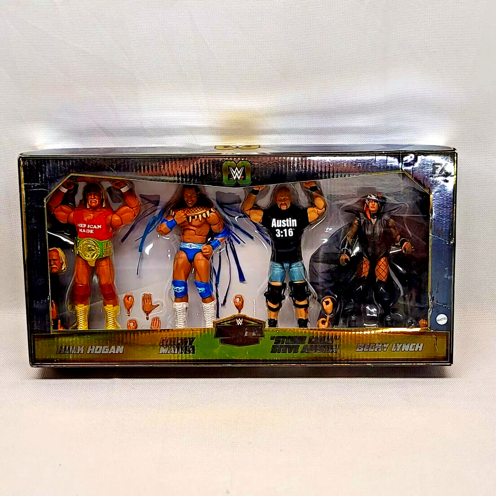 WWE Elite Collection Then Now Forever Together  Action Figure 4 Pack Mattel