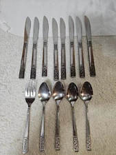 13pcs Customcraft FLEUR DE LIS Stainless CUS3 Textured Embossed Scroll SET