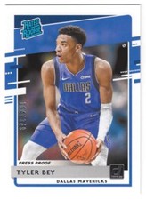 Tyler Bey 2020-21 Donruss Press Proof Purple #243 RC #194/199 Mavericks