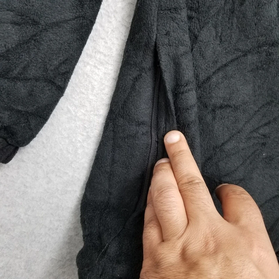 Chaqueta Result Para Hombre Grande Negra Reversible Bolsillos con Cremallera Completa Exterior Vellón Foto 3 de 4