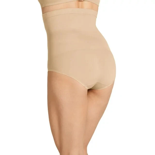 Jockey Essentials Calzoncillo Cintura Alta Cuerpo Adelgazante Ropa Interior Para Mujer XL Beige Foto 2 de 4