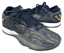 Harden x Adidas Crazylight Boost 2016 Basketball Low Black and Gold B39061 Sz 7