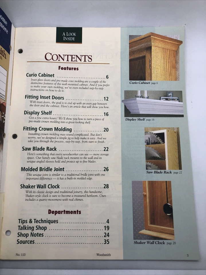 Woodsmith Magazine Vol 19 No 114 October 1997 Curio Cabinet - Image 2 of 4
