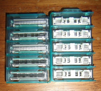 Vintage Men Gillette Sensor 1-10 Pack Shaving Cartride Razor Blades Refill HTF 