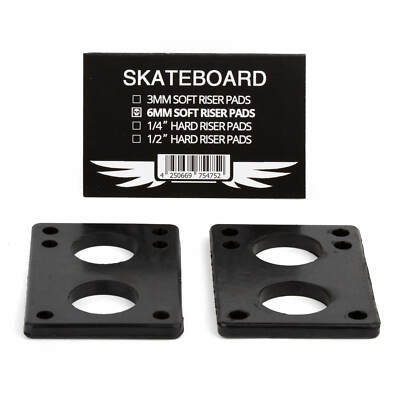 Skateboard Hardware Soft Riser Pads 6mm Shockpads - Longboard Riser Pads 6mm
