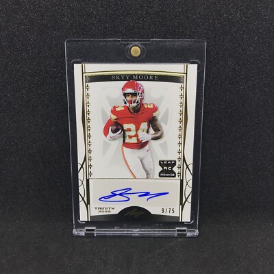 2022 Leaf Trinity Skyy Moore Rookie Auto Gold  /75 #BA-SM1