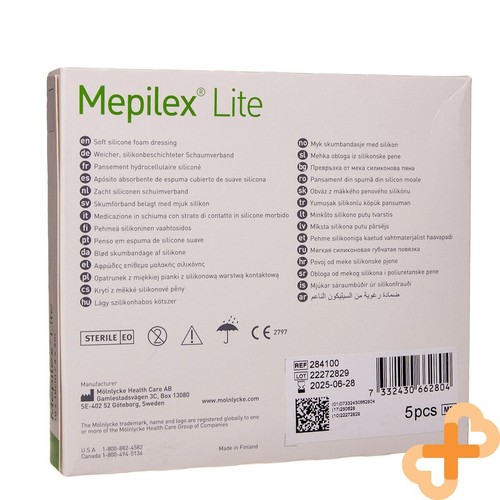 Mepilex Lite Dünn Hoch Anschmiegsam Schaum Silikon Verband 10cm x 10cm 5 St. - Bild 8 von 24