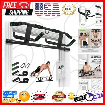 2025 Upgrade Multi-Grip Pull-Up Bar - Smart Hook Technology, 440 lbs Capacity