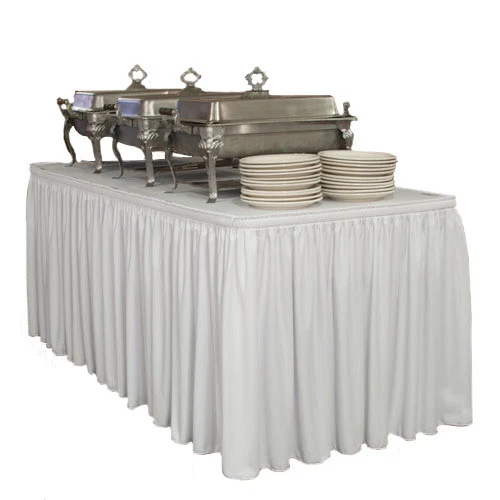 Zócalo de mesa de poliéster plisado fruncido SimplyPoly de 13 pies (en 13+ colores) Foto 2 de 4