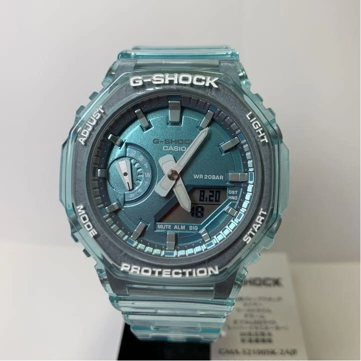 CASIO G-SHOCK GMA-S2100SK-2AJF skeleton Blue Mens Watch Used 2n27169