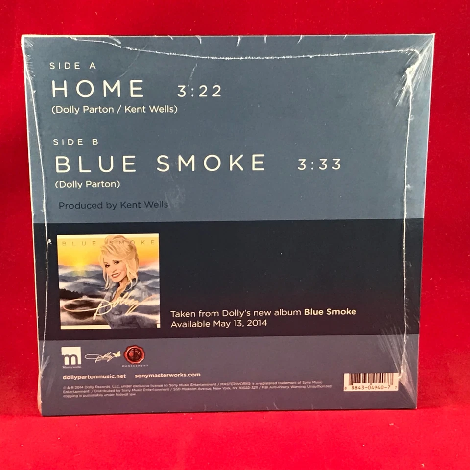 RSD 2014 DOLLY PARTON Home Blue Smoke 7" Sealed Limited Edition blue Vinyl NEW B - Image 2 of 3