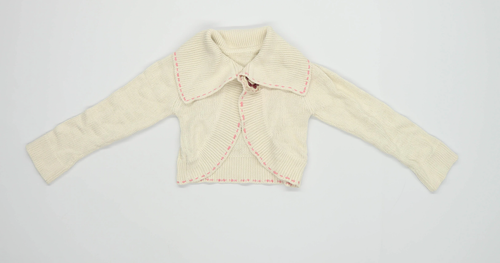Spencer Girls Floral White Cardigan Age 
