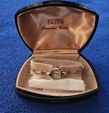10k Rgp Faith: Anti-magnetic, 17-jewels, Swiss Made, Gold Plate Womens Watch 