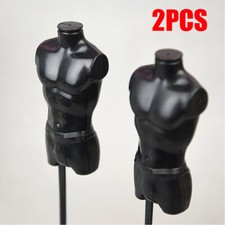 2PC 1/6 Mini Male Torso Body Form Doll Mannequin Garment Display Rack Bust Model