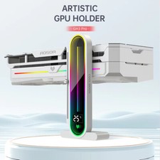 Graphics Card GPU Holder 5V 3Pin ARGB Video Card Bracket w/Temperature Display