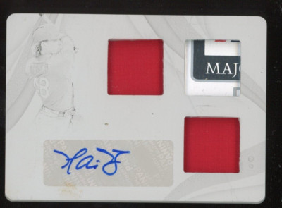Harrison Bader 2016 Panini Immaculate Auto Patch Relic Printing Plate #d 1/1