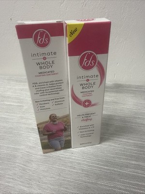 2pk New FDS Intimate Whole Body  Medicated Chafing Ointment 1.5 oz Vitamin A D