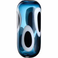 Leonardo Vase Occhi Blu, Blumenvase, Dekovase, Glasvase, Glas, H 36 Cm, 047511