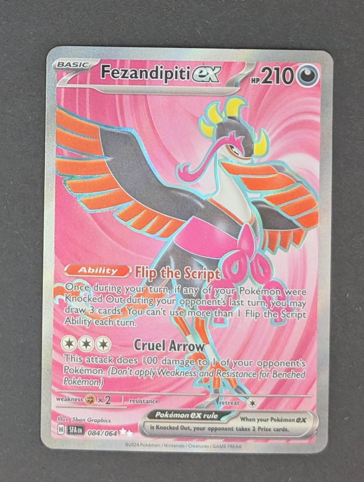 Fezandipiti ex 084/064 Sv: Shrouded Fable Holo Pokemon Card Full Art TCG