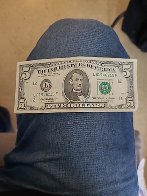 #ad Fancy Serial Number $5 Five Dollar Bill $500.00