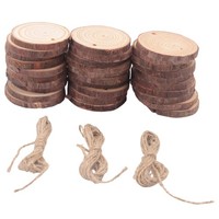 30 StüCk Unfertige Scheiben Mit Rinde Zum Basteln Kit Kreise Holz4182