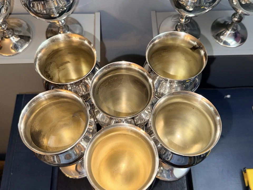 Lote De Colección De 10 Sheridan E.P.S. "Placa de plata fina copa de 6"" #37 - usada en excelente estado" Foto 3 de 4