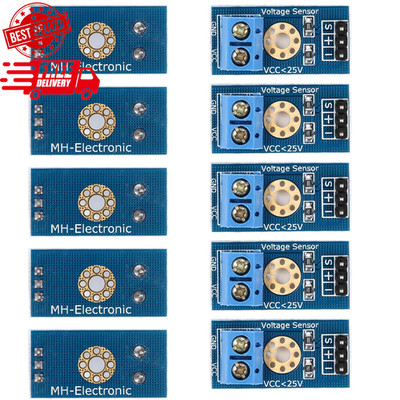 10Pcs 0-25V Voltage Sensor Module for Arduino DIY Projects, Smart Electronics Ki