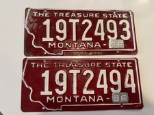 Montana Prison-Made License Tabs!1956!