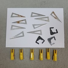 VTG Lot of 9 Replacement Broadheads, 3 Fred Bear Blades, 6 Speed Nocks