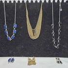 Lot Of 3 Vintage Costume Jewelry Necklaces With Matching Clip On Earrings