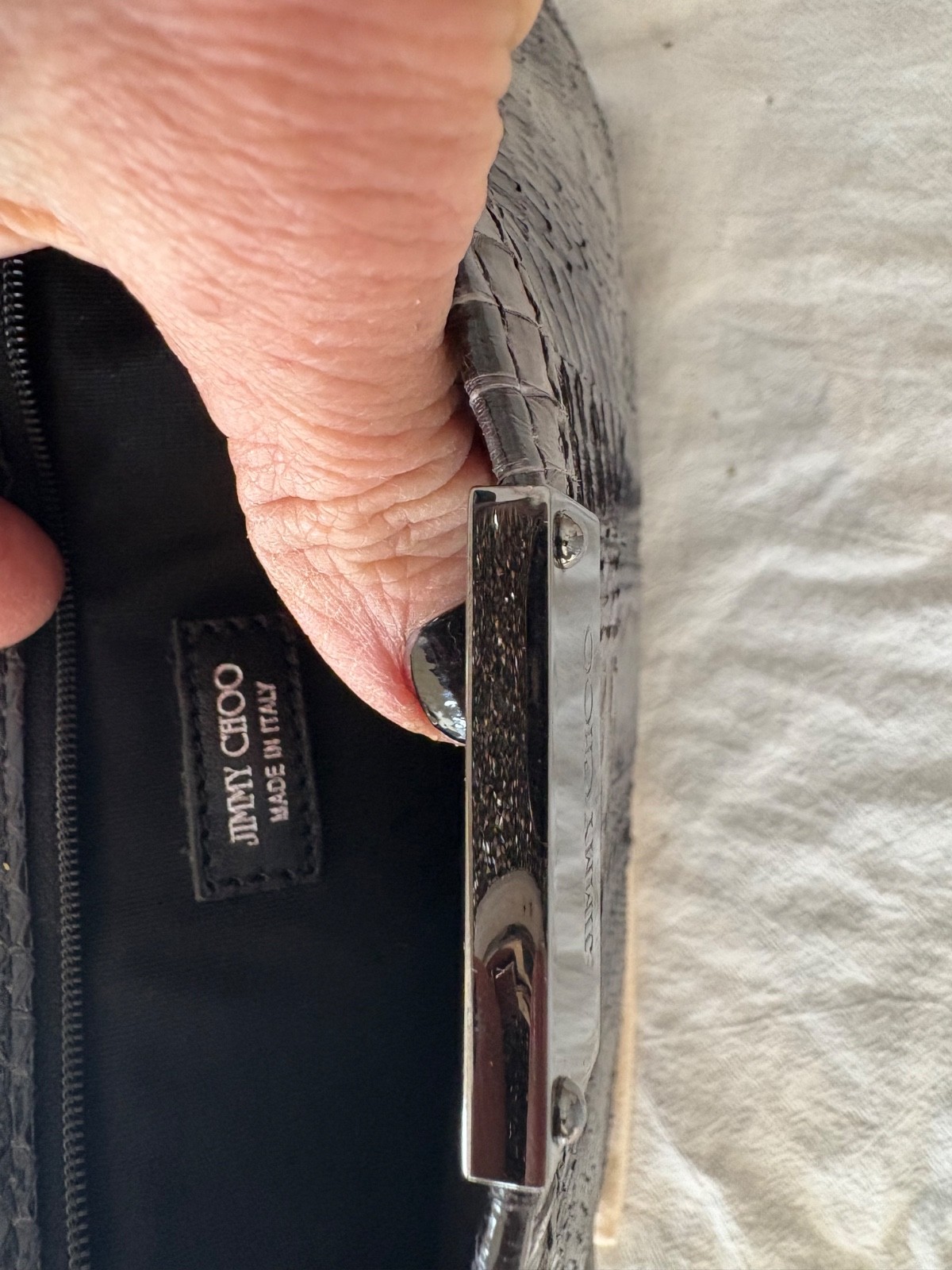 Jimmy Choo Python Zip Clutch - image 4