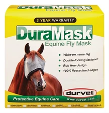 NEW DURVET DURAMASK EQUINE FLY MASK XL BLACK & GRAY