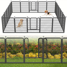 40 Inch Durable Premium Garden Fence with Low Threshold Gate