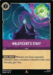 Maleficent's Staff 65/204 Azurite Sea Rare Disney Lorcana TCG