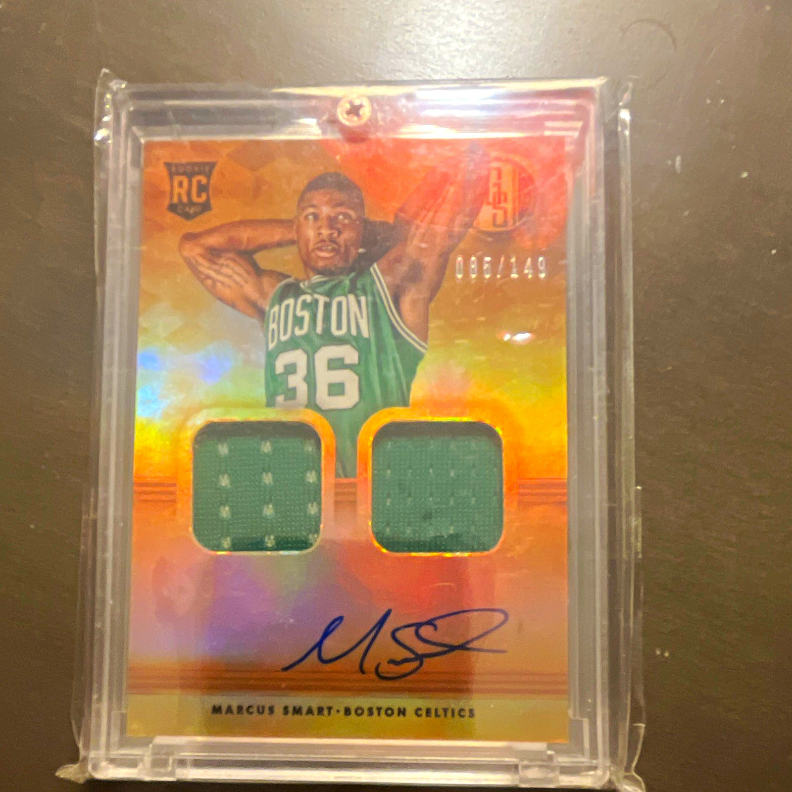 Panini 2014-15 Gold Standard Marcus Smart #240 RC Auto Mem /149 Celtics