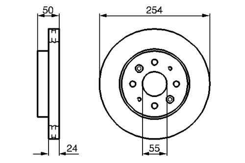 2x BRAKE DISC 0 986 479 231 FOR KIA RIO/II/Hatchback A3E 1.3L G4ED 1.6L 4cyl - Picture 2 of 8