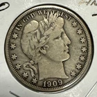 1909-O Barber Half Dollar VF+