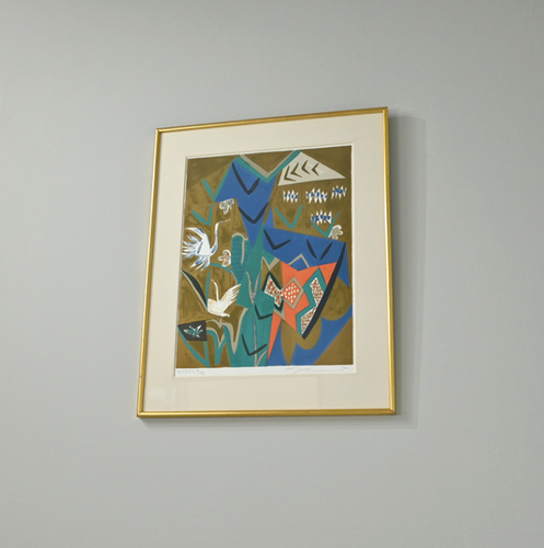 Litografía firmada enmarcada Masuo Ikeda "Kourinnofu" E.A. 20 (1988) Japonés Moderno - Imagen 2 de 10